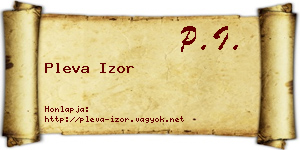 Pleva Izor névjegykártya